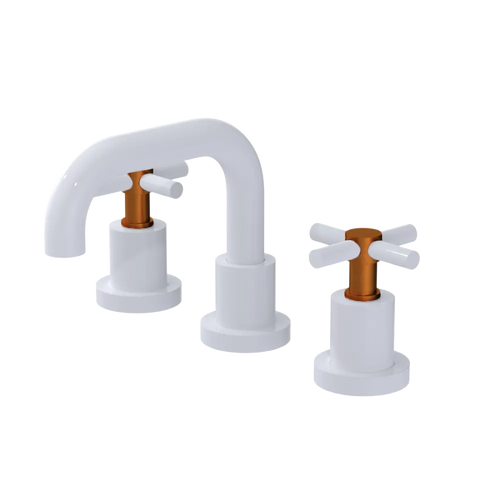 Rubinet Widespread Lav. Set. (less drain) White