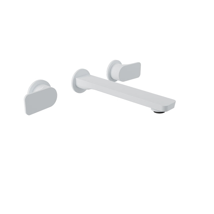 Baril Two handles wall-mounted lavatory faucet, drain not included