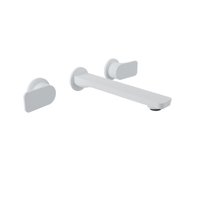 Baril Two handles wall-mounted lavatory faucet, drain not included
