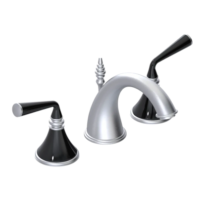 Rubinet Widespread Lav. Set. (less drain) Satin Chrome