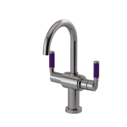 Rubinet Single Hole Dual Handle Lav. Set. (less drain) Polished Nickel