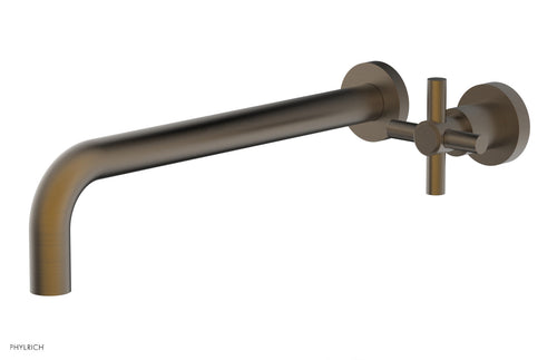 Phylrich Basic 12" Single Handle Wall Lavatory Set - Cross Handle D131-17