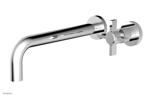 Phylrich Basic 10" Single Handle Wall Lavatory Set - Cross Handle D132-16