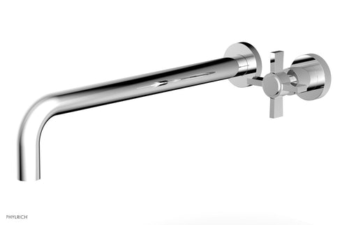 Phylrich Basic 14" Single Handle Wall Lavatory Set - Cross Handle D132-18