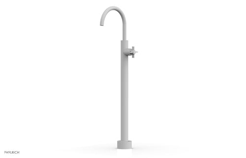 Phylrich BASIC Tall Floor Mount Tub Filler - Cross Handle D132-44-02