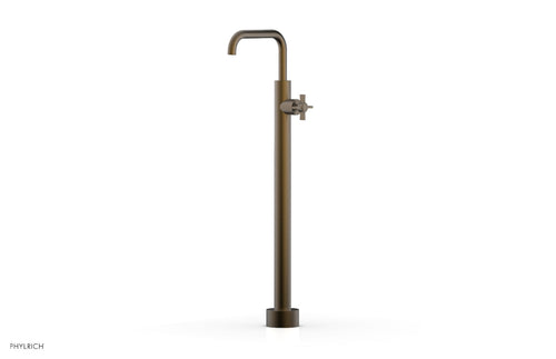 Phylrich BASIC Tall Floor Mount Tub Filler - Cross Handle D132-45-02