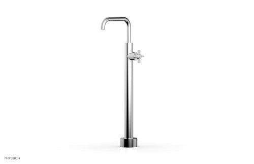 Phylrich BASIC Low Floor Mount Tub Filler - Cross Handle D132-45-04