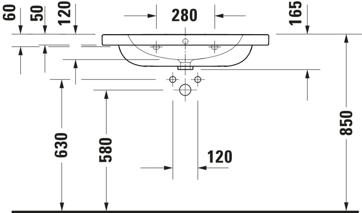 Duravit D-code Washbasin Bathroom Sink – washbasin_23998000002