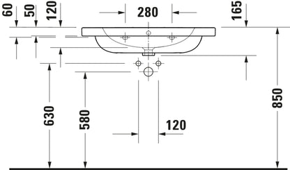 Duravit D-code Washbasin Bathroom Sink – washbasin_23998000002