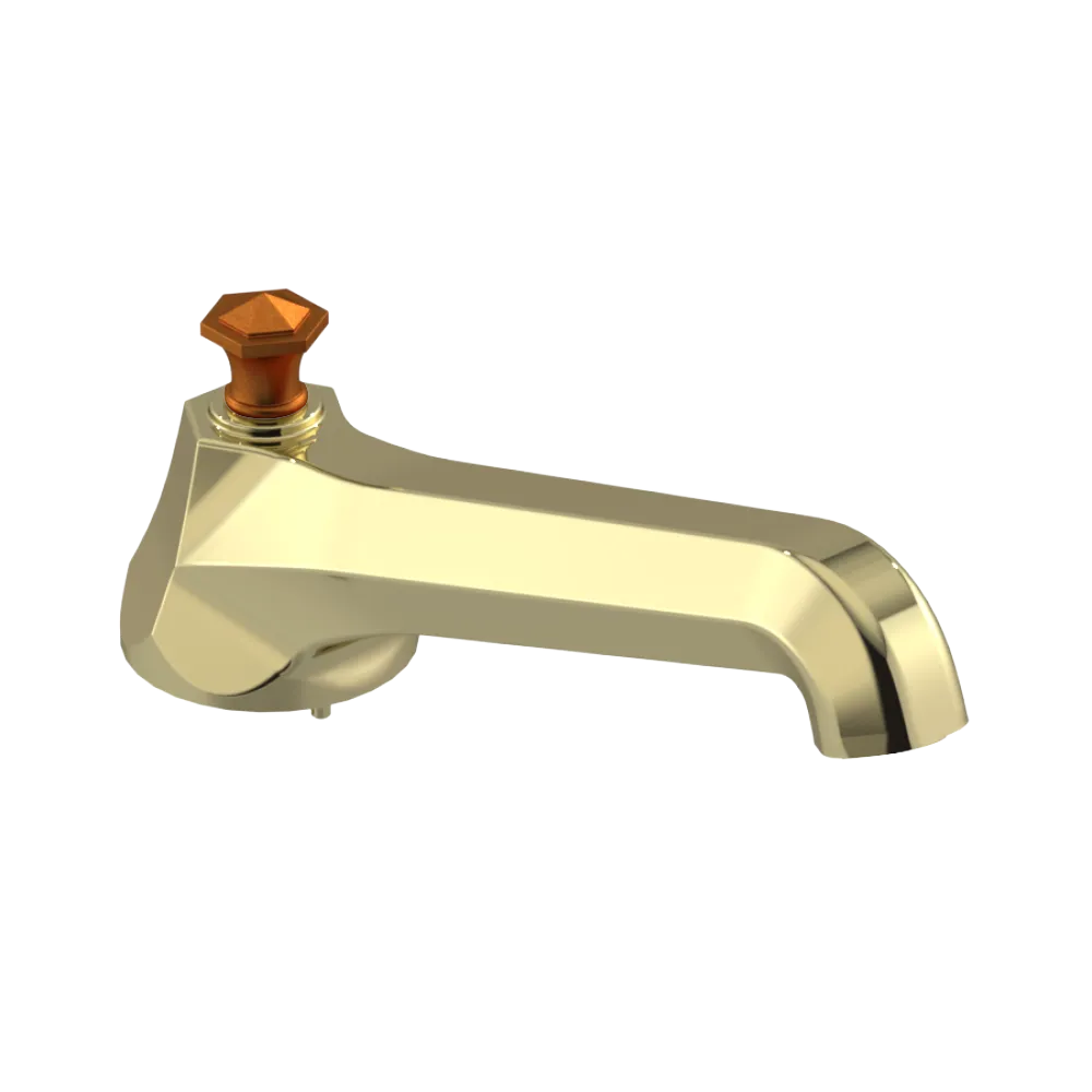 Rubinet Tub Filler Spout Deck Mount Gold