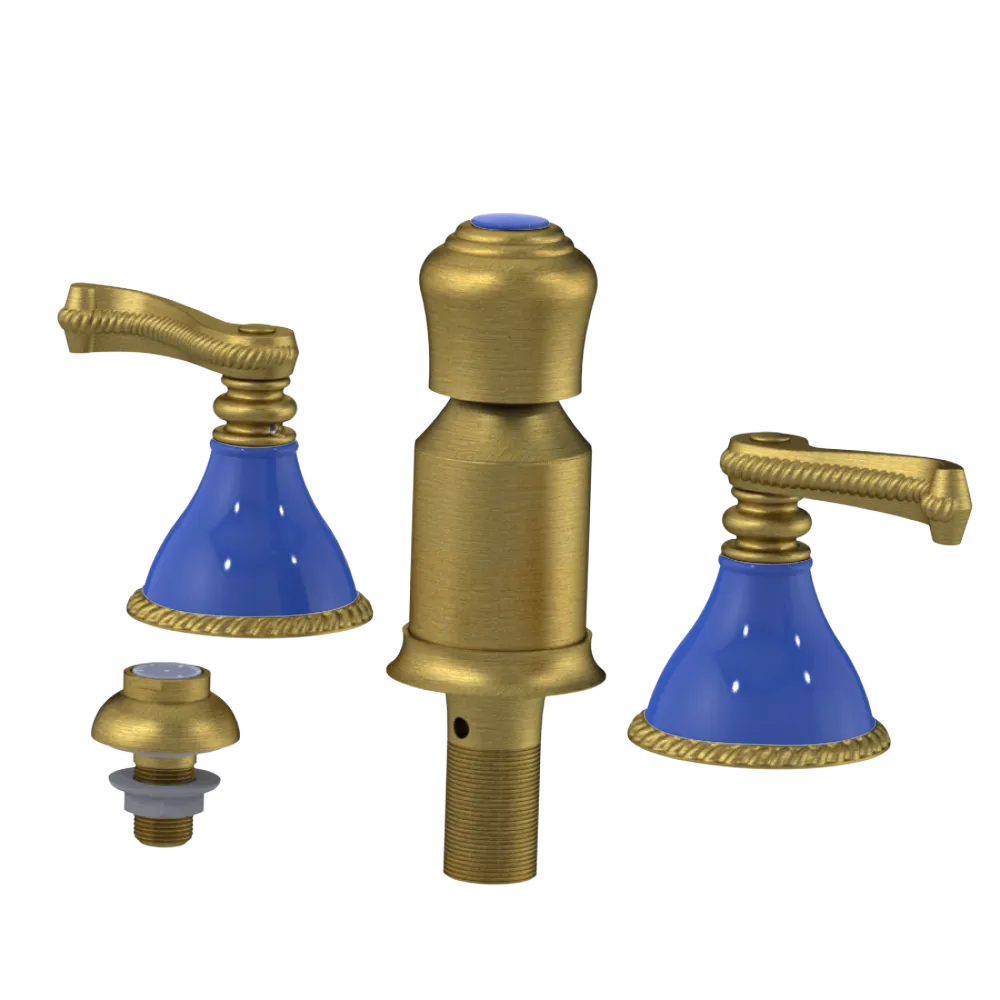 Rubinet Bidet Fitting with Spray, Diverter, and Vacum Breaker (Less Drain) Antique Brass Matt