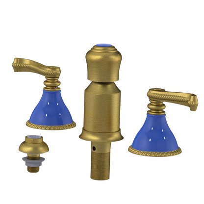 Rubinet Bidet Fitting with Spray, Diverter, and Vacum Breaker (Less Drain) Antique Brass Matt
