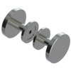 Rubinet Shower Door Knob (set) Satin Nickel