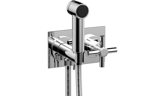 Phylrich BASIC Wall Mounted Bidet, Tubular Cross Handle 134-65