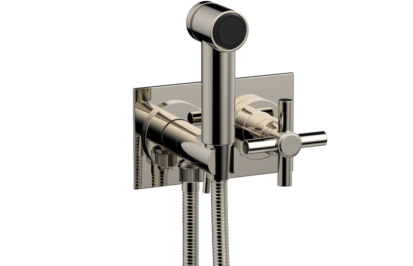 Phylrich BASIC Wall Mounted Bidet, Tubular Cross Handle 134-65
