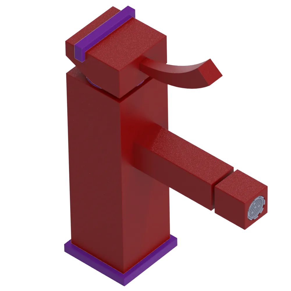 Rubinet Single Control Bidet Fitting (less drain) Maroon
