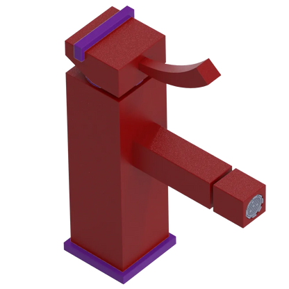 Rubinet Single Control Bidet Fitting (less drain) Maroon