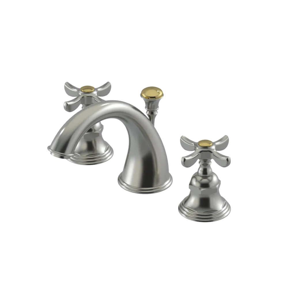 Rubinet Widespread Lav. Set. (less drain) Satin Nickel