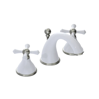 Rubinet Widespread Lav. Set. (less drain) White