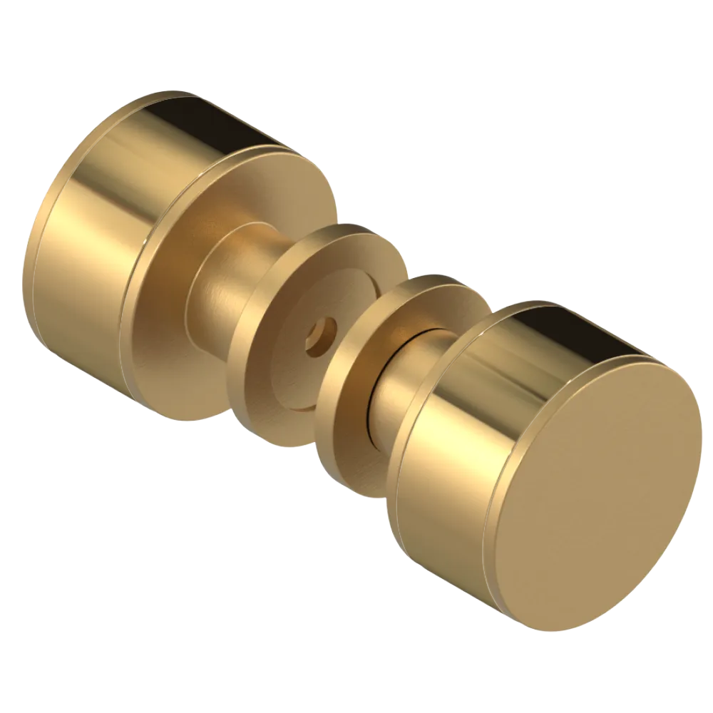 Rubinet Shower Door Knob (set) Satin Gold