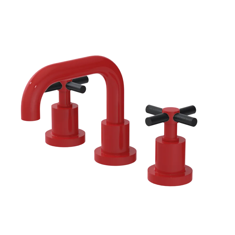 Rubinet Widespread Lav. Set. (less drain) Red