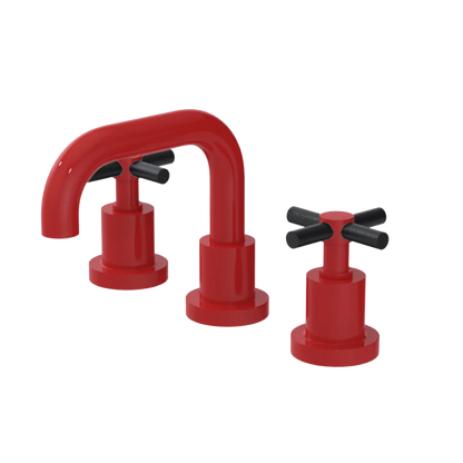 Rubinet Widespread Lav. Set. (less drain) Red