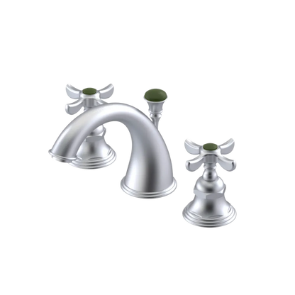 Rubinet Widespread Lav. Set. (less drain) Satin Chrome
