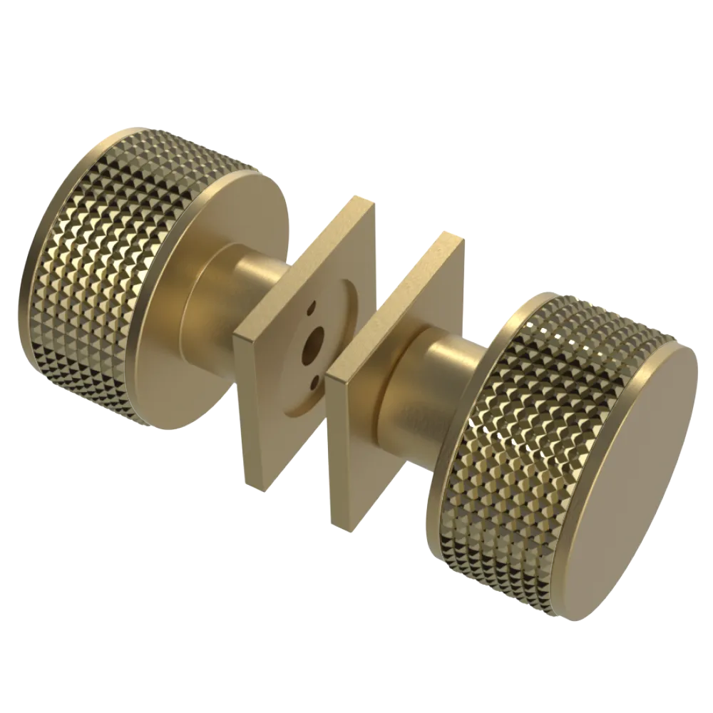 Rubinet Shower Door Knob (set) Satin Brass