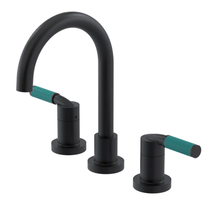 Rubinet Widespread Lav. Set. (less drain) Matt Black