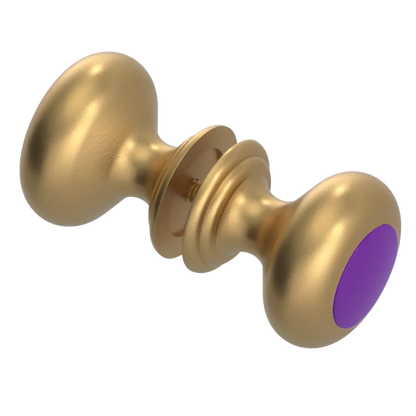 Rubinet Shower Door Knob (set) Satin Gold