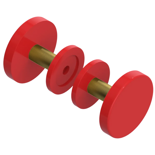 Rubinet Shower Door Knob (set) Red