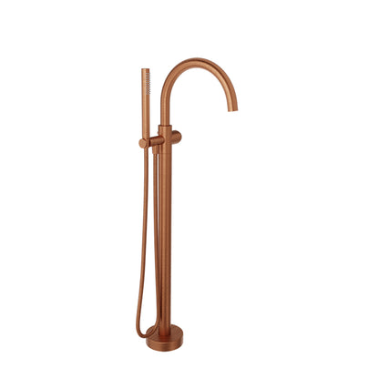 Baril Floor-mounted tub filler with hand shower (without handle)