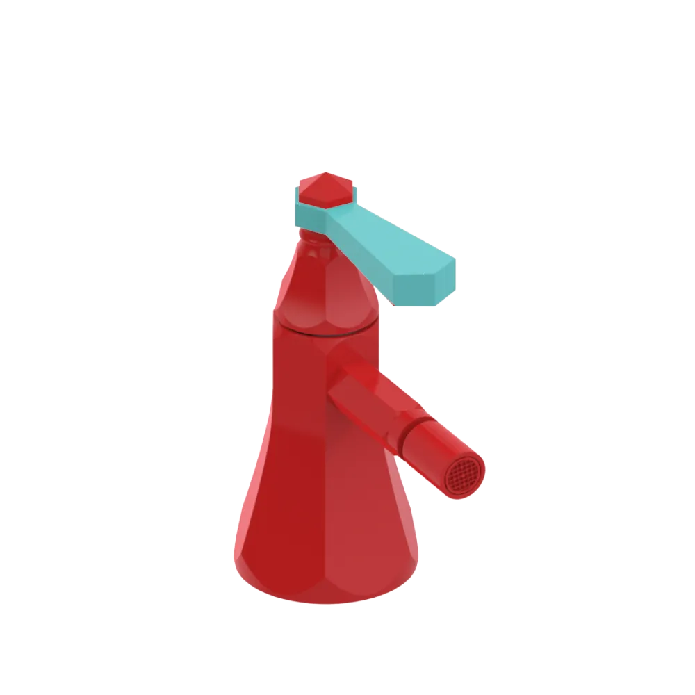Rubinet Single Control Bidet Fitting (less drain) Red