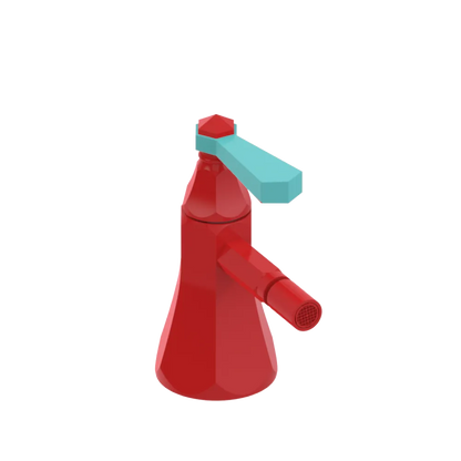 Rubinet Single Control Bidet Fitting (less drain) Red