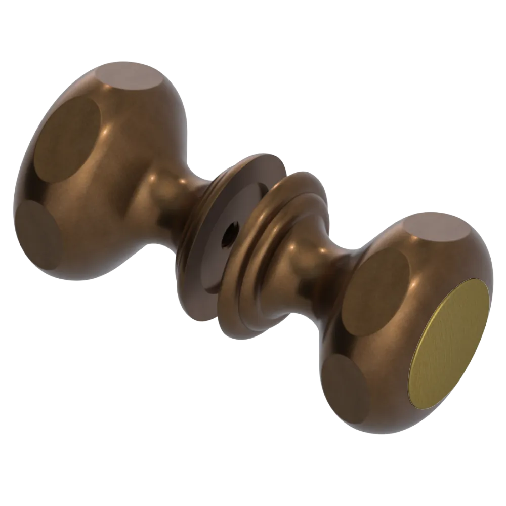 Rubinet Shower Door Knob (set) Tuscan Brass
