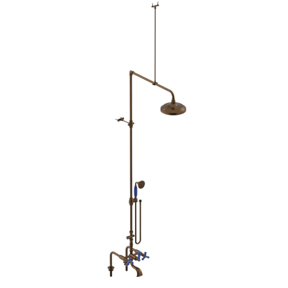 Rubinet Deck Mount Tub & Shower with Hand Held Shower Tuscan Brass