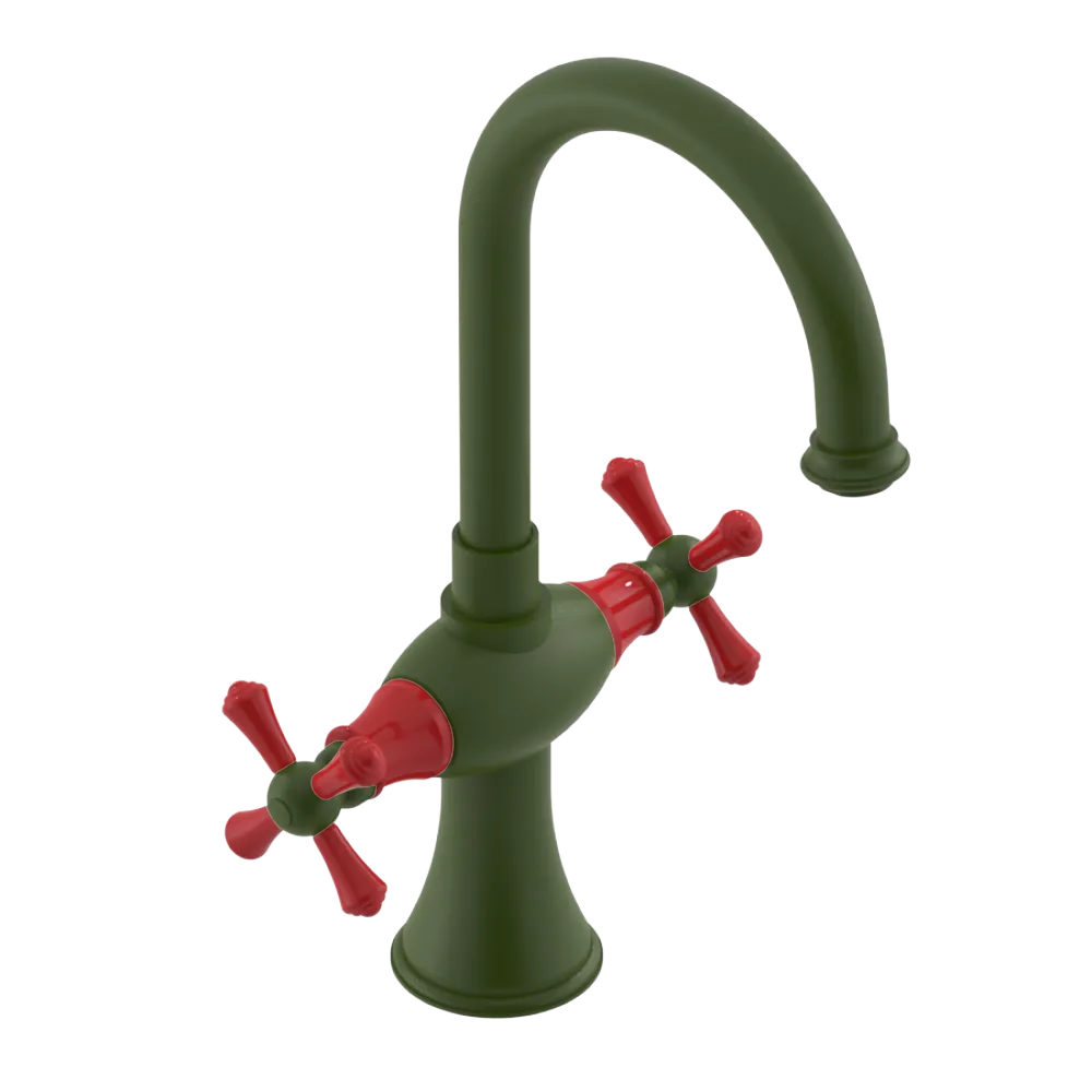 Rubinet Single Hole Dual Handle Lav. Set. (less drain) Green Envy