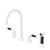 Rubinet Widespread Kitchen Set with Hand Spray White