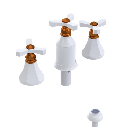 Rubinet Bidet Fitting with Spray, Diverter, and Vacum Breaker (Less Drain) White