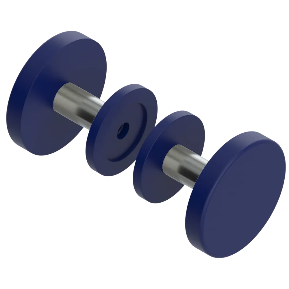 Rubinet Shower Door Knob (set) Midnight Blue