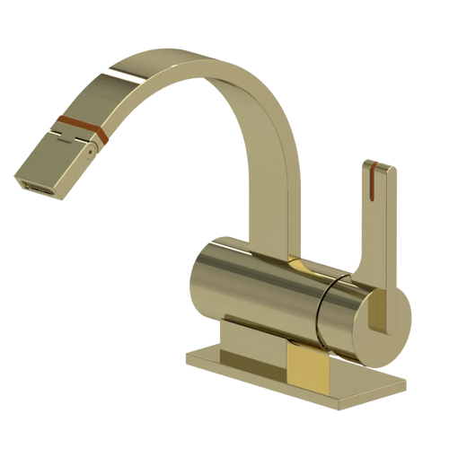 Rubinet Single Control Bidet Fitting (less drain) Gold