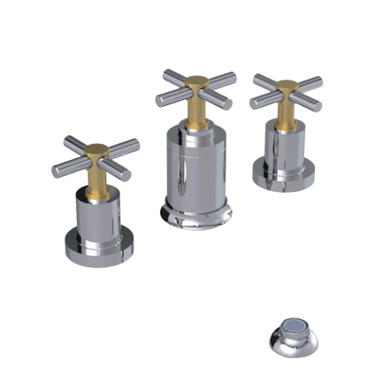 Rubinet Bidet Fitting with Spray, Diverter, and Vacuum Breaker (less drain) Chrome