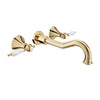 Baril Two handles wall-mounted lavatory faucet, drain not included