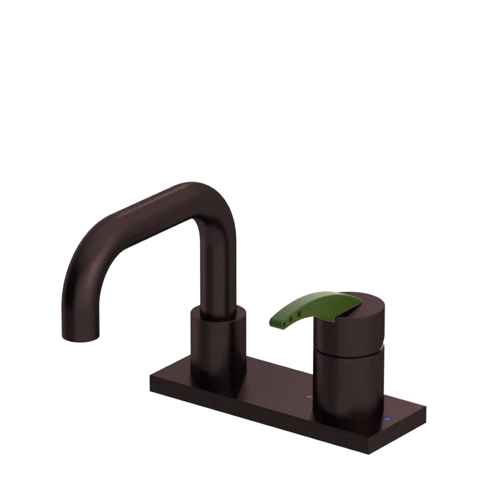 Rubinet 4" Centre Single Control Lav. Set. with Genesis spout (less drain) Oil Rubbed Bronze