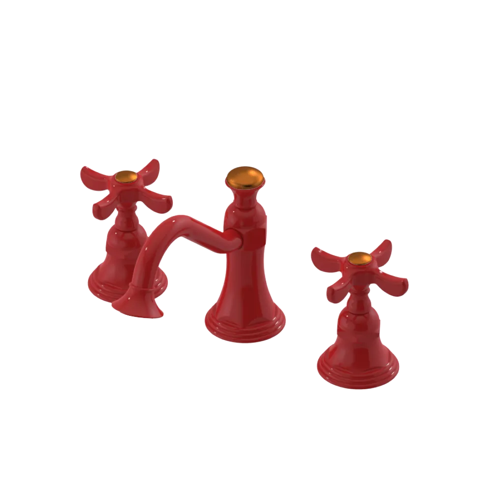 Rubinet Widespread Lav. Set. (less drain) Red