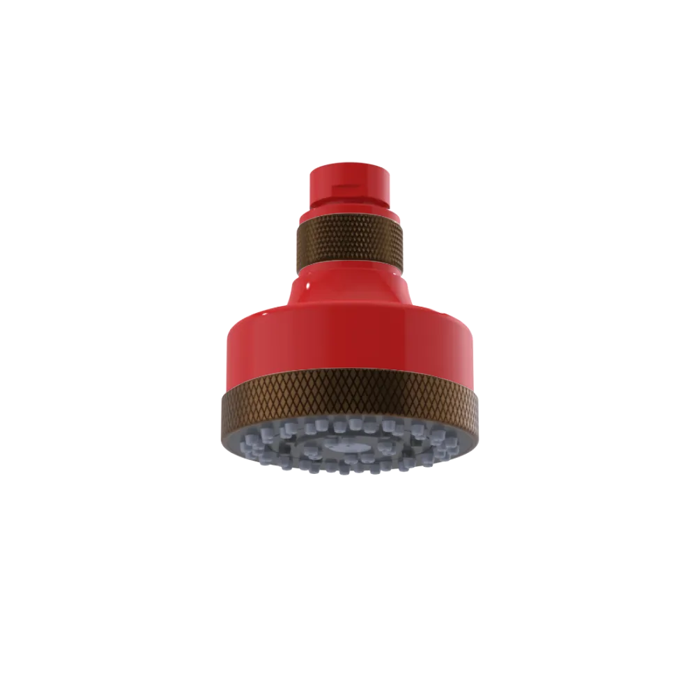 Rubinet 3 FUNCTION SHOWER HEAD Red