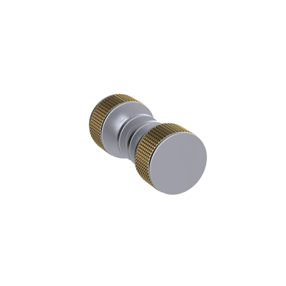 Rubinet Shower Door Knob (set) Satin Chrome