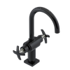 Rubinet Single Hole Dual Handle Lav. Set. (less drain) Black