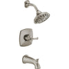 Sandover Single Handle Tub Shower - SpotShield Brushed Nickel