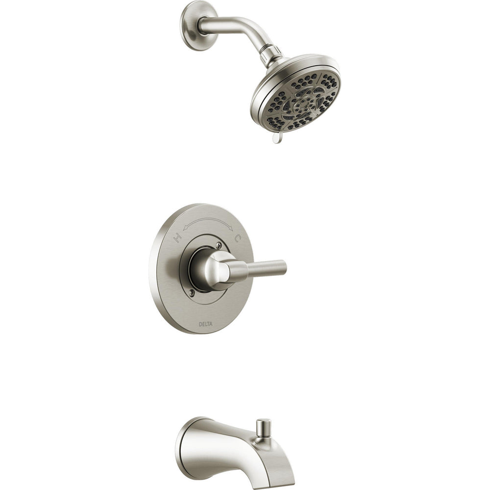 Becker Monitor Tub Shower Rough And Trim - SpotShield Brushed Nickel